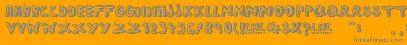 LeftHandComic Font – Gray Fonts on Orange Background