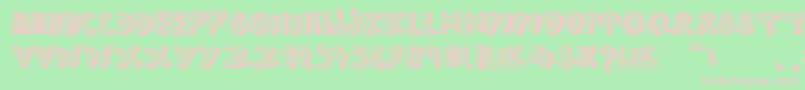 LeftHandComic Font – Pink Fonts on Green Background