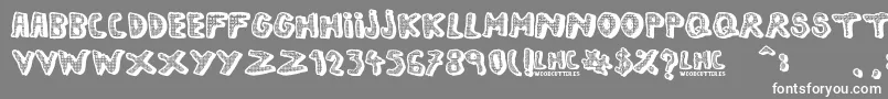 LeftHandComic Font – White Fonts on Gray Background