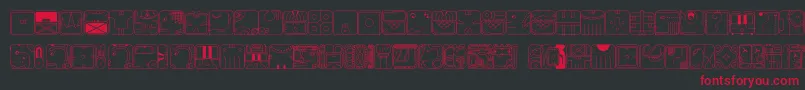 MayaCal15 Font – Red Fonts on Black Background