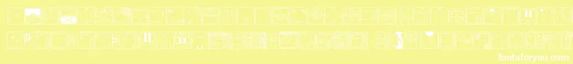 MayaCal15 Font – White Fonts on Yellow Background