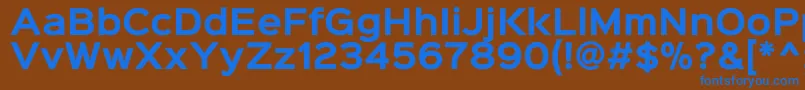 Шрифт Sinkinsans700bold – синие шрифты на коричневом фоне