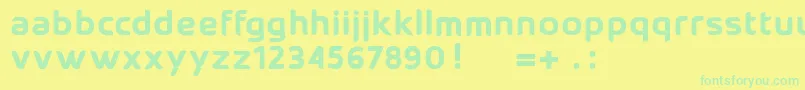 Atosalutino Font – Green Fonts on Yellow Background