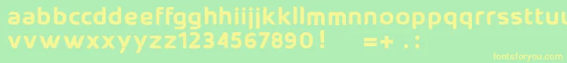 Atosalutino Font – Yellow Fonts on Green Background