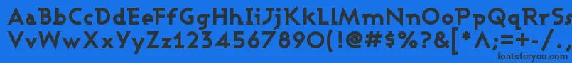 Czcionka AshbyExtraBold – czarne czcionki na niebieskim tle