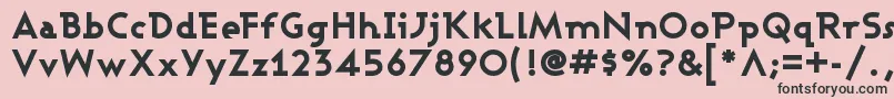 フォントAshbyExtraBold – ピンクの背景に黒い文字