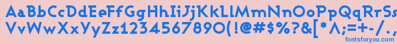 フォントAshbyExtraBold – ピンクの背景に青い文字