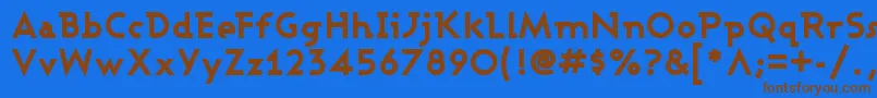 Czcionka AshbyExtraBold – brązowe czcionki na niebieskim tle