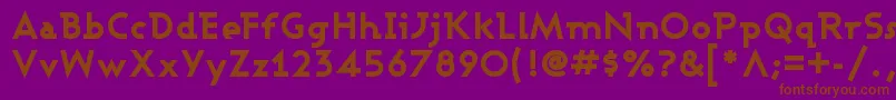 AshbyExtraBold Font – Brown Fonts on Purple Background