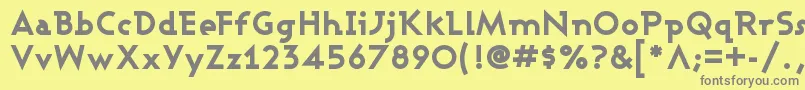 フォントAshbyExtraBold – 黄色の背景に灰色の文字