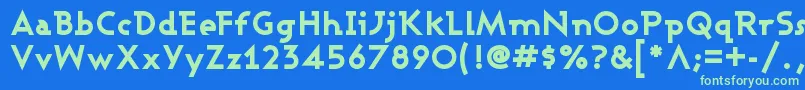 フォントAshbyExtraBold – 青い背景に緑のフォント