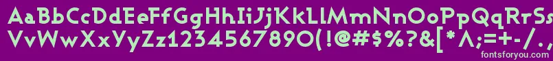 AshbyExtraBold Font – Green Fonts on Purple Background