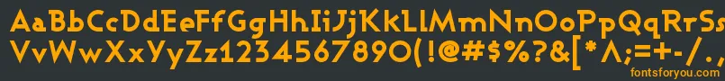 フォントAshbyExtraBold – 黒い背景にオレンジの文字