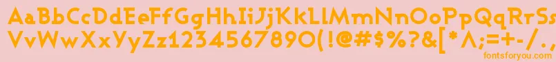 AshbyExtraBold-Schriftart – Orangefarbene Schriften auf rosa Hintergrund