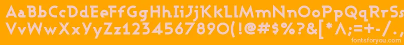 Fonte AshbyExtraBold – fontes rosa em um fundo laranja