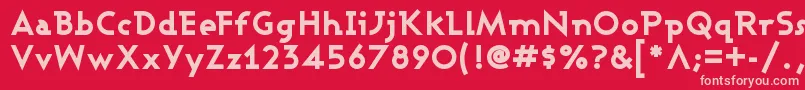 フォントAshbyExtraBold – 赤い背景にピンクのフォント