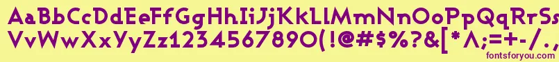 AshbyExtraBold Font – Purple Fonts on Yellow Background