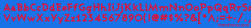 AshbyExtraBold Font – Red Fonts on Blue Background