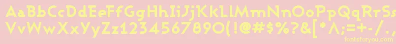 AshbyExtraBold Font – Yellow Fonts on Pink Background