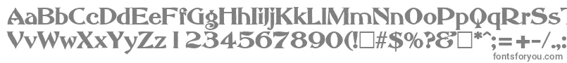 AbottoldstyleBold-fontti – harmaat kirjasimet valkoisella taustalla