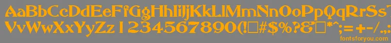 AbottoldstyleBold Font – Orange Fonts on Gray Background