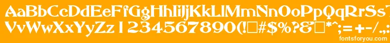 AbottoldstyleBold Font – White Fonts on Orange Background