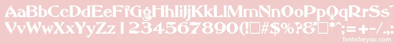 AbottoldstyleBold Font – White Fonts on Pink Background