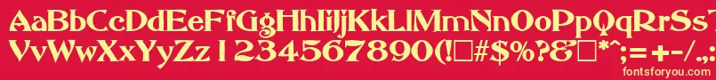 AbottoldstyleBold Font – Yellow Fonts on Red Background