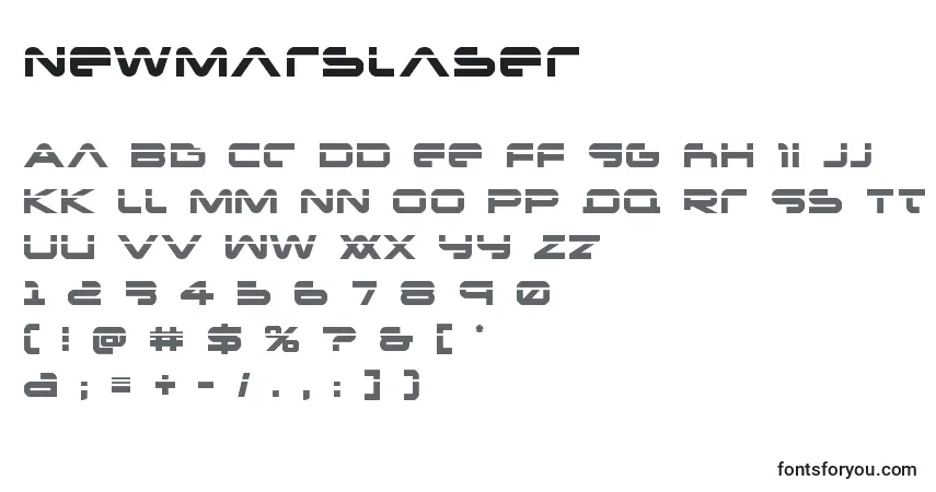 Шрифт Newmarslaser – алфавит, цифры, специальные символы