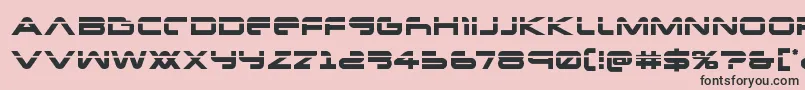 フォントNewmarslaser – ピンクの背景に黒い文字