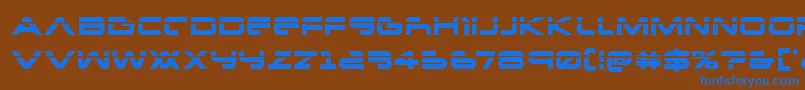 Newmarslaser Font – Blue Fonts on Brown Background