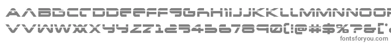 フォントNewmarslaser – 白い背景に灰色の文字