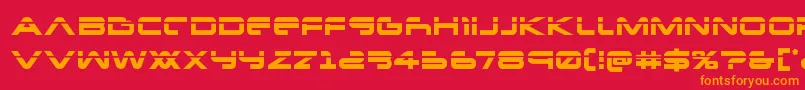 Newmarslaser Font – Orange Fonts on Red Background