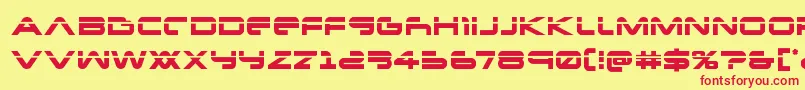 Newmarslaser Font – Red Fonts on Yellow Background