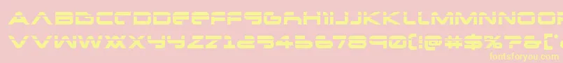 Newmarslaser Font – Yellow Fonts on Pink Background
