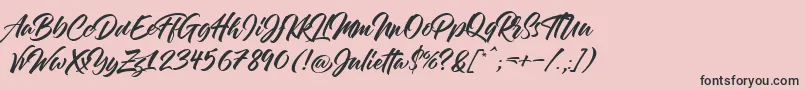 Julietta Font – Black Fonts on Pink Background