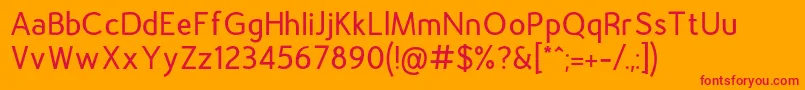 Gautama Font – Red Fonts on Orange Background