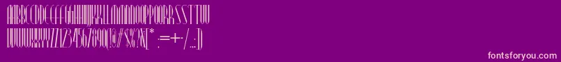 Moderntypographynf-fontti – vaaleanpunaiset fontit violetilla taustalla