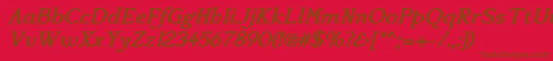 Accanthisadfstdno3Bolditalic Font – Brown Fonts on Red Background