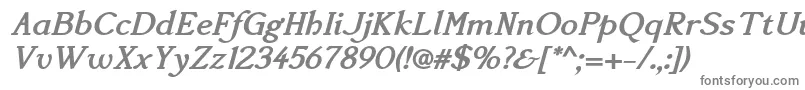 Accanthisadfstdno3Bolditalic-fontti – harmaat kirjasimet valkoisella taustalla