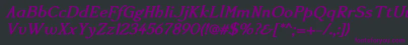 Accanthisadfstdno3Bolditalic Font – Purple Fonts on Black Background
