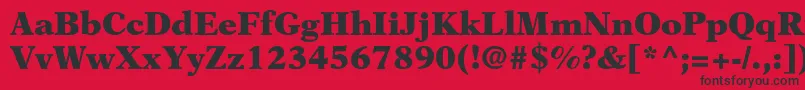 NewasterltstdBlack Font – Black Fonts on Red Background