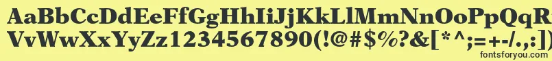 NewasterltstdBlack Font – Black Fonts on Yellow Background