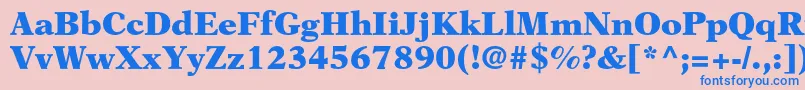 NewasterltstdBlack Font – Blue Fonts on Pink Background