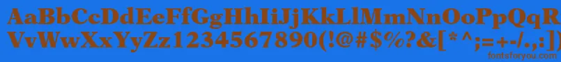 NewasterltstdBlack Font – Brown Fonts on Blue Background