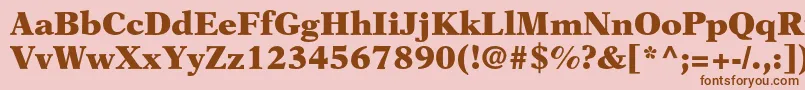 NewasterltstdBlack Font – Brown Fonts on Pink Background