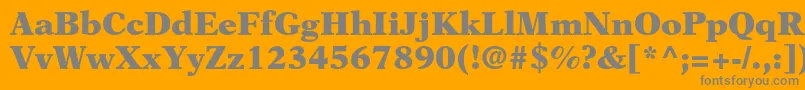 NewasterltstdBlack Font – Gray Fonts on Orange Background