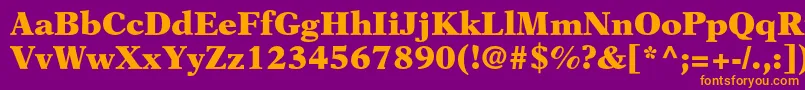 NewasterltstdBlack Font – Orange Fonts on Purple Background