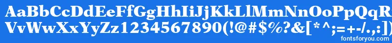 フォントNewasterltstdBlack – 青い背景に白い文字