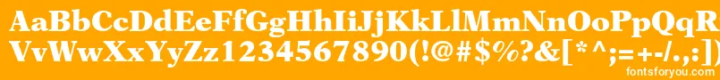 NewasterltstdBlack Font – White Fonts on Orange Background